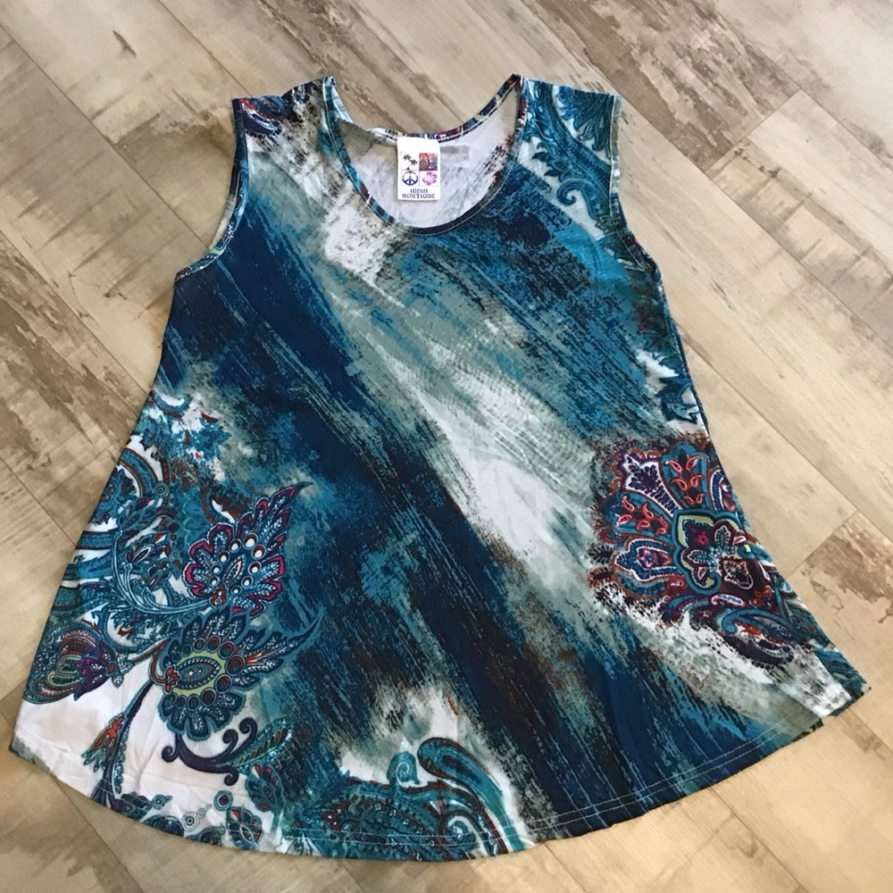 India Boutique boho flair tank top